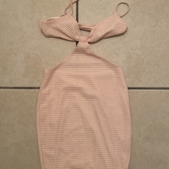 Cut out waist apricot dress size small - Picture 2 of 2